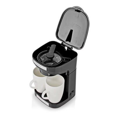 Nedis KACM140EBK Koffiezetapparaat Maximale Capaciteit: 0.25 L Aantal Kopjes Tegelijk: 2 Warmhoudfunctie Zwart