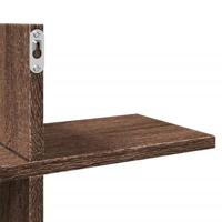 Wandschap 124,5x18x60,5 cm bewerkt hout bruin eikenkleurig - thumbnail