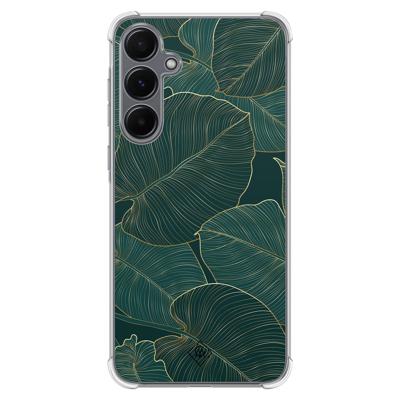 Samsung Galaxy A55 shockproof hoesje - Monstera leaves Samsung Galaxy A55 shockproof hoesje - Monstera leaves