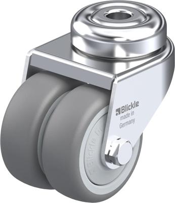Blickle LMDA-TPA 50KF Dubbel zwenkwiel Wieldiameter: 50 mm Draagvermogen (max.): 80 kg 1 stuk(s) Blickle LMDA-TPA 50KF Dubbel zwenkwiel Wieldiameter: 50 mm Draagvermogen (max.): 80 kg 1 stuk(s)