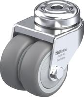 Blickle LMDA-TPA 50KF Dubbel zwenkwiel Wieldiameter: 50 mm Draagvermogen (max.): 80 kg 1 stuk(s) - thumbnail