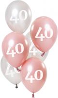 Ballonnen 40 Jaar Glossy Pink (6st) - thumbnail
