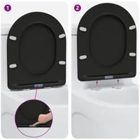 VidaXL Toiletzitting zwart 47 x 36 x 3,4 cm duroplast - thumbnail