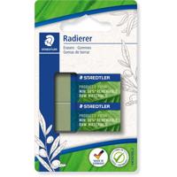 Staedtler gum Eco, olijfgroen, blister van 2 stuks - thumbnail