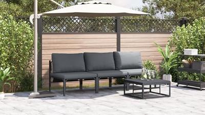 Buitenmeubelsets met kussen met kussen 3 pcs Antraciet Buitenmeubelsets met kussen met kussen 3 pcs Antraciet