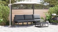 Buitenmeubelsets met kussen met kussen 3 pcs Antraciet - thumbnail
