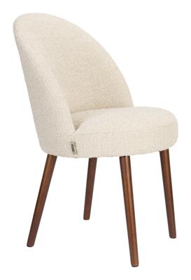 Dutchbone Eetkamerstoel 'Barbara' Bouclé, kleur Beige Dutchbone Eetkamerstoel 'Barbara' Bouclé, kleur Beige