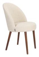 Dutchbone Eetkamerstoel 'Barbara' Bouclé, kleur Beige - thumbnail