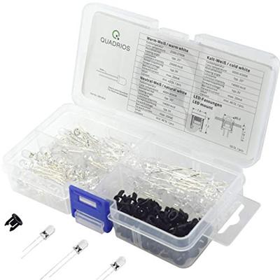 Quadrios LED-assortiment Warm-wit, Koud-wit 5 mm 20 mA 3.0 V Quadrios LED-assortiment Warm-wit, Koud-wit 5 mm 20 mA 3.0 V
