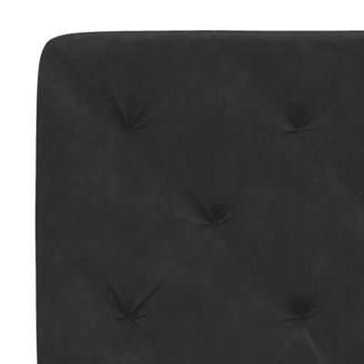 Hoofdbordkussen 160 cm fluweel zwart