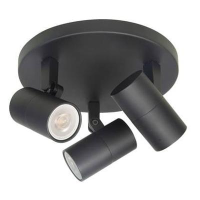 Highlight Zwarte opbouwspotPiccolo 3-lichts rond - S7442.01