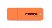 Integral Neon USB 2.0 stick, 16 GB, oranje - thumbnail