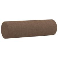 Tweezitsbank met sierkussens 120 cm stof bruin - thumbnail