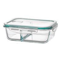 Lunchbox Ovenza Transparant Siliconen Borosilicaatglas Rechthoekig 1040 ml - thumbnail
