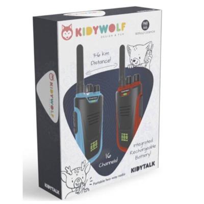 Kidytalk - Oplaadbare Walkie Talkie - KIDYWOLF blauw