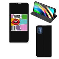 Motorola Moto G9 Plus Hippe | Standcase | Popart Princess - thumbnail