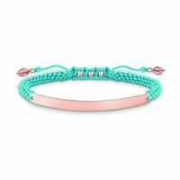 Thomas Sabo LBA0062-597-1 Blauw Roze goud Zilver - Maat: 14,5-21 cm Dames armband - thumbnail