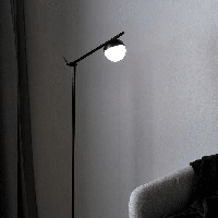 Grote verstelbare vloerlamp zwart met G9 fitting en schakelaar Nordlux Contina - thumbnail