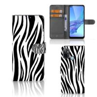 OPPO A53 | OPPO A53s | Telefoonhoesje | Met pasjeshouder | Zebra - thumbnail
