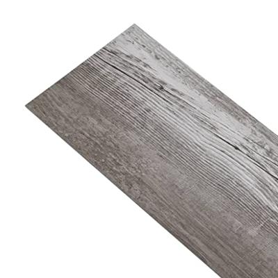 Vloerplanken zelfklevend 5,02 m 2 mm PVC mat houtbruin - thumbnail