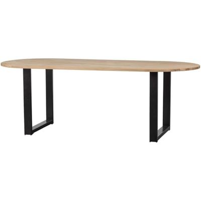 WOOOD Ovale Eettafel 'Tablo' met U-poot, 220 x 90cm