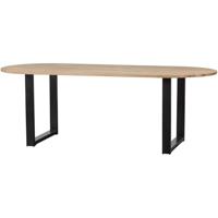 WOOOD Ovale Eettafel 'Tablo' met U-poot, 220 x 90cm - thumbnail