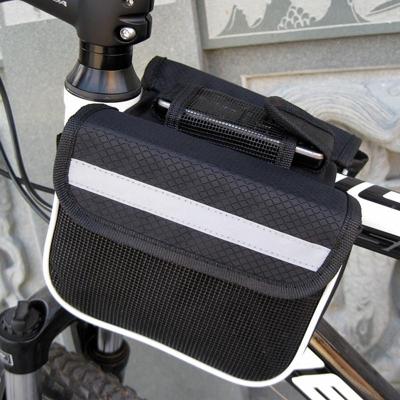 Fiets telefoon tassen Mountain Road fiets voorste hoofd tas zadeltas (zwart)