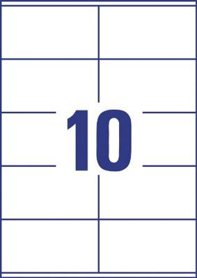 Europe 100 ELA022 Universele etiketten 105 x 57 mm Papier Wit 1000 stuk(s) Permanent hechtend Inkjet, Laser (zwart/wit), Laser (kleur), Kopiëren (zwart/wit),