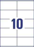 Europe 100 ELA022 Universele etiketten 105 x 57 mm Papier Wit 1000 stuk(s) Permanent hechtend Inkjet, Laser (zwart/wit), Laser (kleur), Kopiëren (zwart/wit), - thumbnail