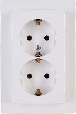 Enzo Kopp hk05 arctic wit inbouw stopcontact ra dubbel - 4621520 Enzo Kopp hk05 arctic wit inbouw stopcontact ra dubbel - 4621520