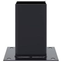 Paaldonderstellen vierkant 12 st gepoedercoat staal antraciet - thumbnail