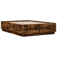 Bedframe met LED-verlichting sonoma eikenkleurig 135x190 cm - thumbnail