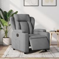 Fauteuil elektrisch verstelbaar stof lichtgrijs - thumbnail