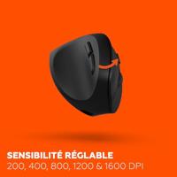 Draadloze muis - 2x Bluetooth + 2,4 GHz USB-ontvanger - MOBILITY LAB - M30W-L - Ergonomisch - Linkshandig - Zwart - thumbnail