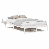 Bedframe met nachttafels Wit 120 x 200 cm Wit - thumbnail