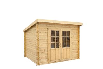 Interflex 3025L Blokhut 300x250 cm 28 mm vuren groen geïmpregneerd- Lessenaarsdak- Hout- Interflex Interflex 3025L Blokhut 300x250 cm 28 mm vuren groen geïmpregneerd- Lessenaarsdak- Hout- Interflex