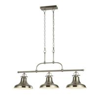 Searchlight Eetkamer hanglampDallas mat zilver - 3193-3SS - thumbnail