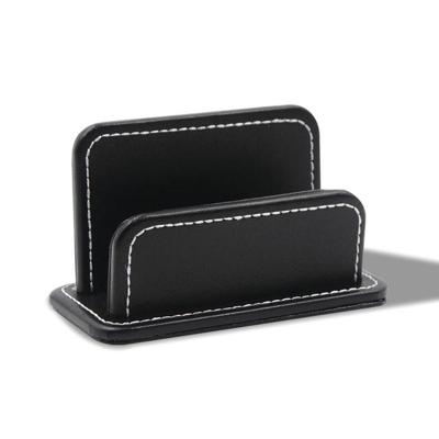 2 blokken Office briefpapier lederen Naam kaarthouder briefpapier bussiness Office Home Card houder (zwart)