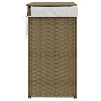 VidaXL Wasmand met deksel 46x33x60 cm poly rattan - thumbnail