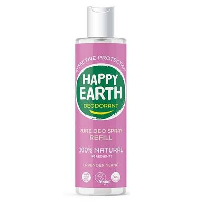 Happy Earth Pure deodorant spray lavender ylang refill 300 Milliliter Happy Earth Pure deodorant spray lavender ylang refill 300 Milliliter