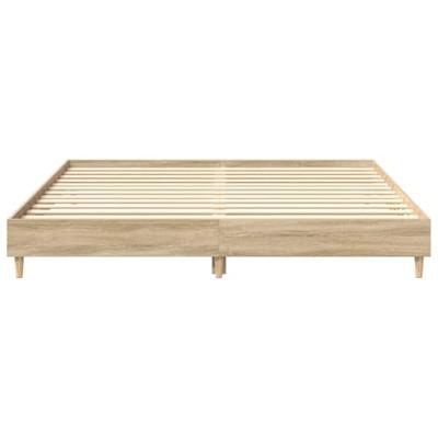 Bedframe zonder matras 200x200cm spaanplaat sonoma eikenkleurig