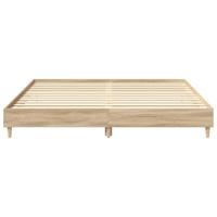 Bedframe zonder matras 200x200cm spaanplaat sonoma eikenkleurig - thumbnail