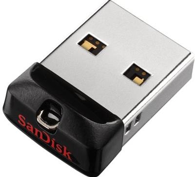 SanDisk Cruzer Fit USB Memory Stick zonder dop SDCZ33-064G-G35 - 64GB SanDisk Cruzer Fit USB Memory Stick zonder dop SDCZ33-064G-G35 - 64GB