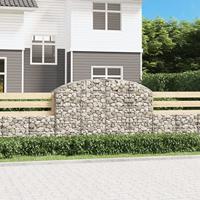 VidaXL Schanskorf gewelfd 200x50x120/140 cm gegalvaniseerd ijzer - thumbnail