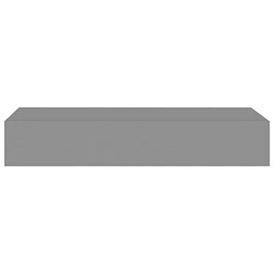 viaXL Wandschappen 2 st met lade 60x23,5x10 cm MDF grijs