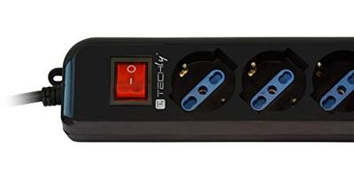Techly IUPS-PCP-6V power uitbreiding 1,5 m 6 AC-uitgang(en) Zwart