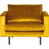 WOOOD Fauteuil 'Rodeo' Velvet, kleur Oker - thumbnail