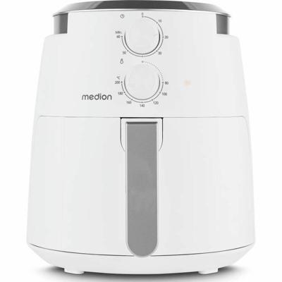 Heteluchtfriteuse - MEDION - MD13020 - Airfryer - 1500 watt - 60 min timer - Tot 200°C - 4,7 L - Wit