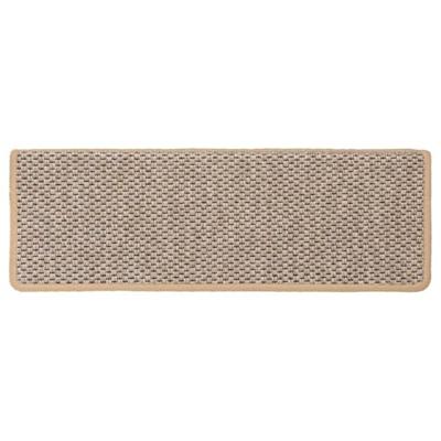 Trapmatten zelfklevend 15 st sisal-look 65x21x4 cm lichtbeige