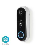 SmartLife Videodeurbel | Wi-Fi | Batterij Gevoed | Android & iOS | HD 720p | Cloud / MicroSD | IP54 | Met bewegingssensor | Nachtzicht | Wit/Zwart - thumbnail
